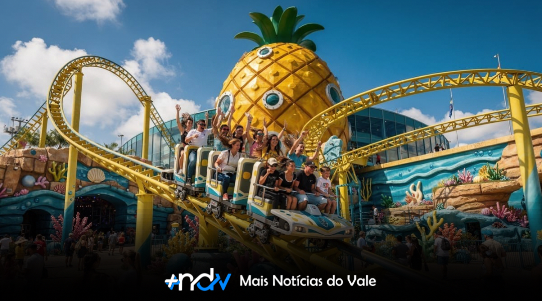 Nova montanha-russa do Bob Esponja no Beto Carrero terá 18 momentos de gravidade zero