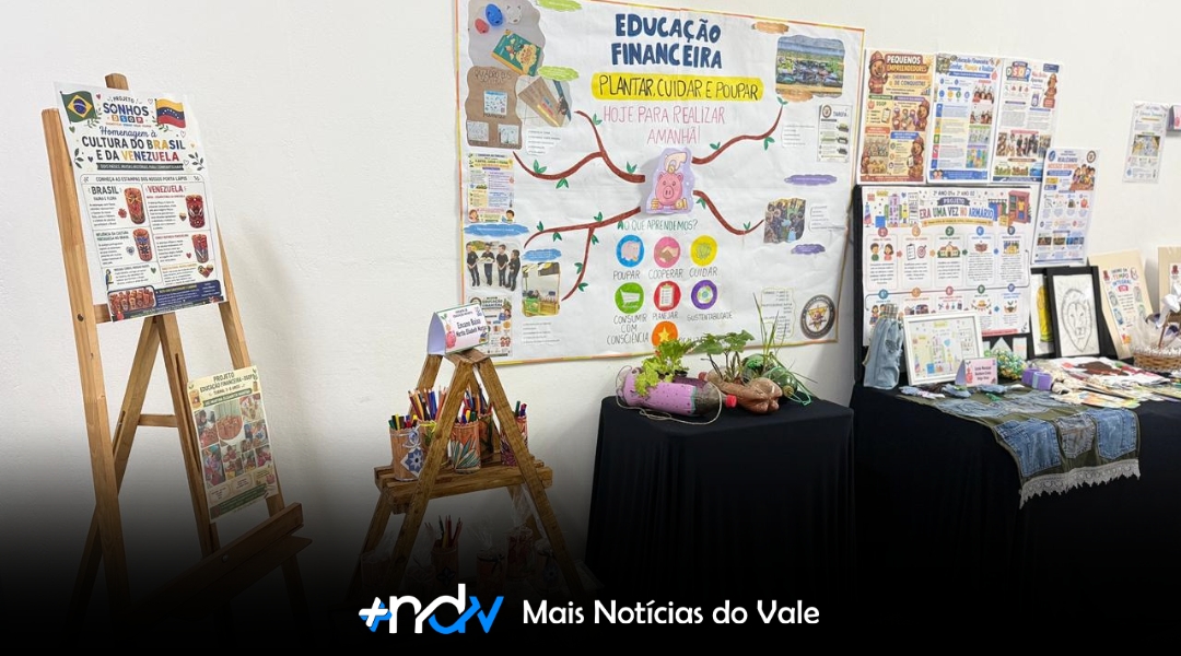 Exposição do Projeto Educação Financeira pode ser visitada até quinta-feira em Indaial